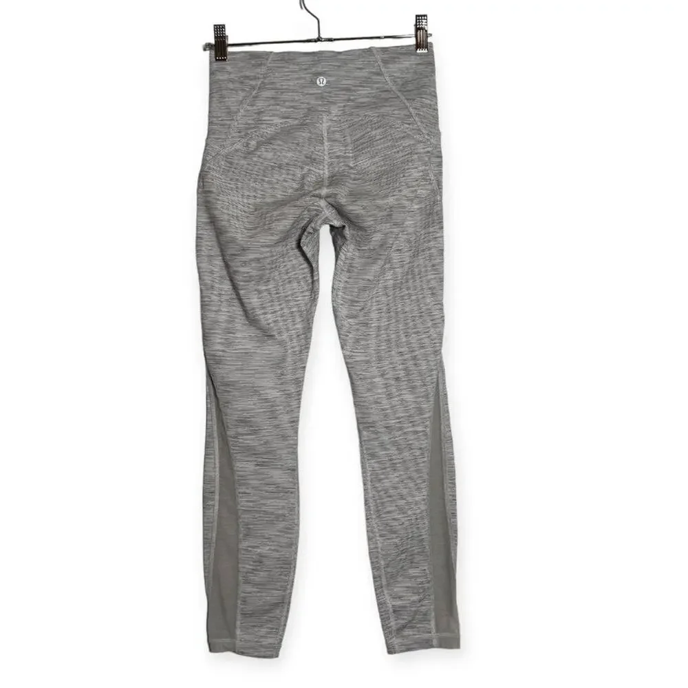 Lululemon Train Times 7/8 Pant 25 Size 6 Space Grey Alpine White